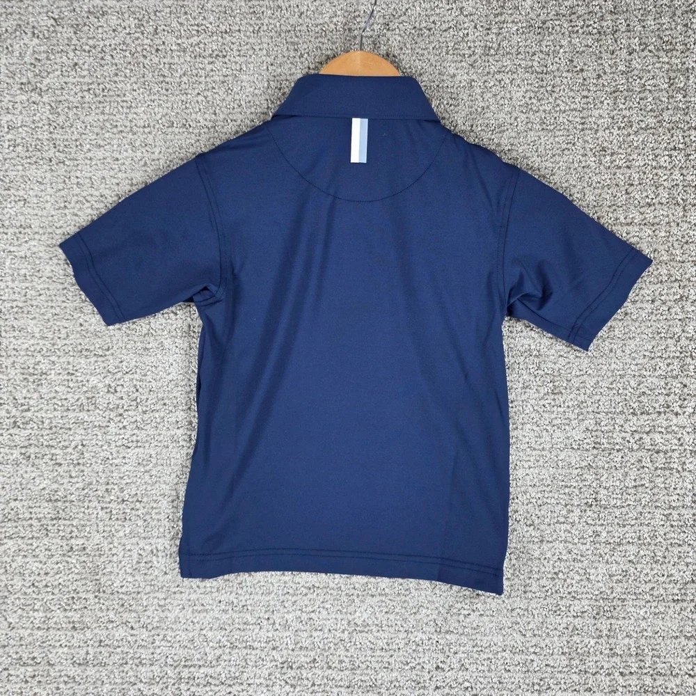 Rhoback Youth Polo Shirt Boys Kids XS Fleet Navy SS Performance